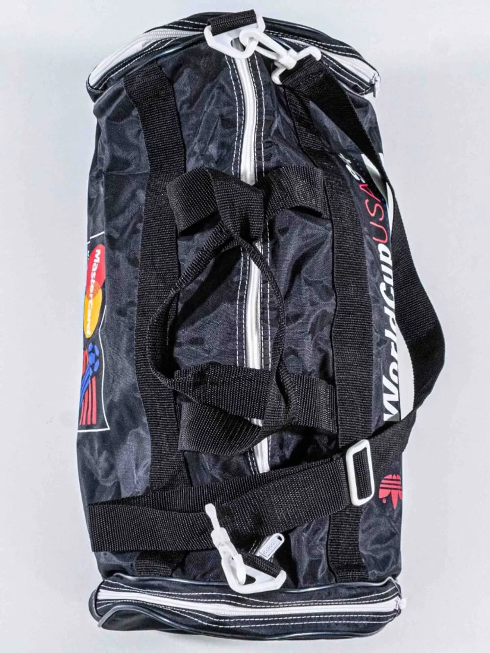 Vintage Adidas 1994 World Cup Duffel Bag Mastercard 90s Soccer Gym Luggage VTG